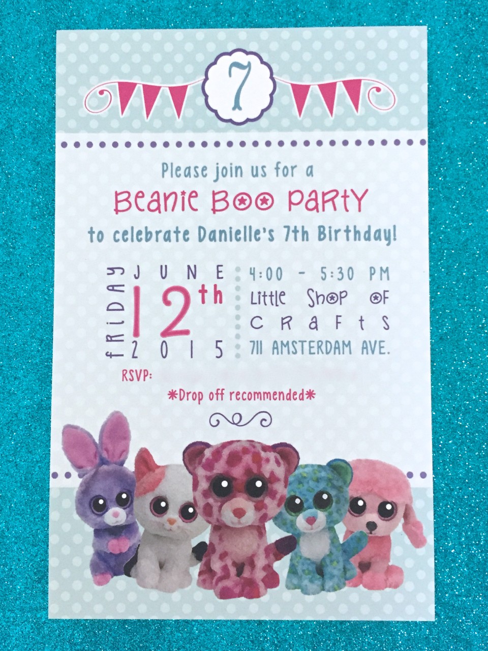 Beanie Boo Party Invitations 8
